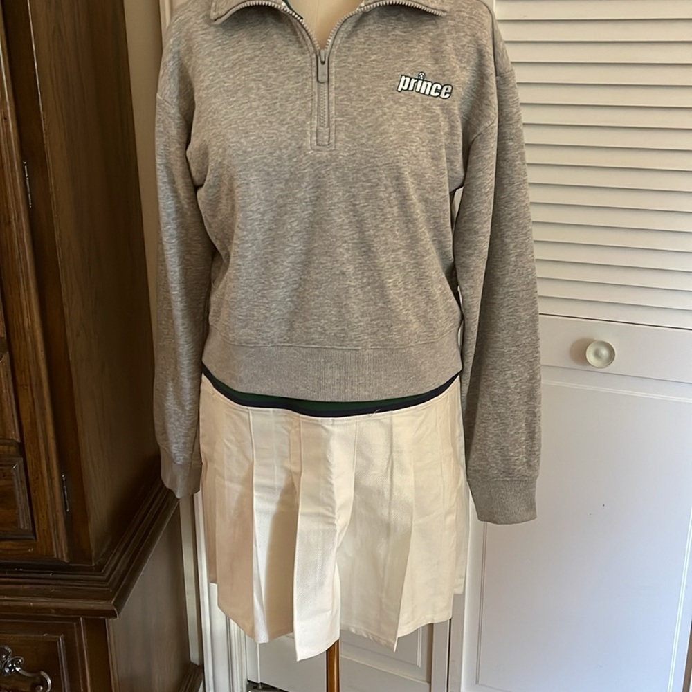 Prince Pickleball Women's French Terry
1/4 Zip Pullover - Heather Gray Size M - Picture 7 of 7